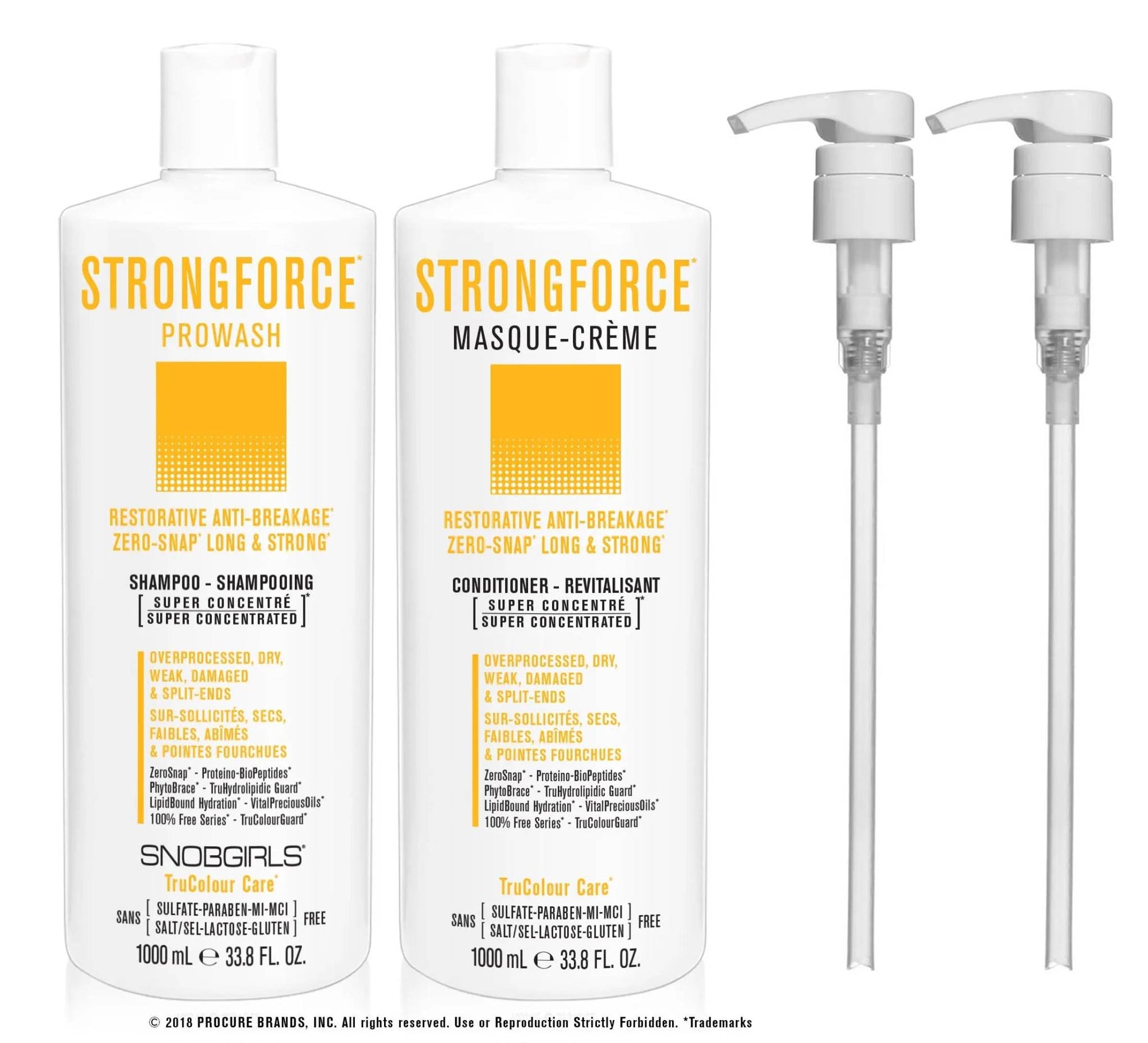 DUO STRONGFORCE - Prowash + Masque-Creme 1000 mLShampoo Conditioner SNOBGIRLS.com