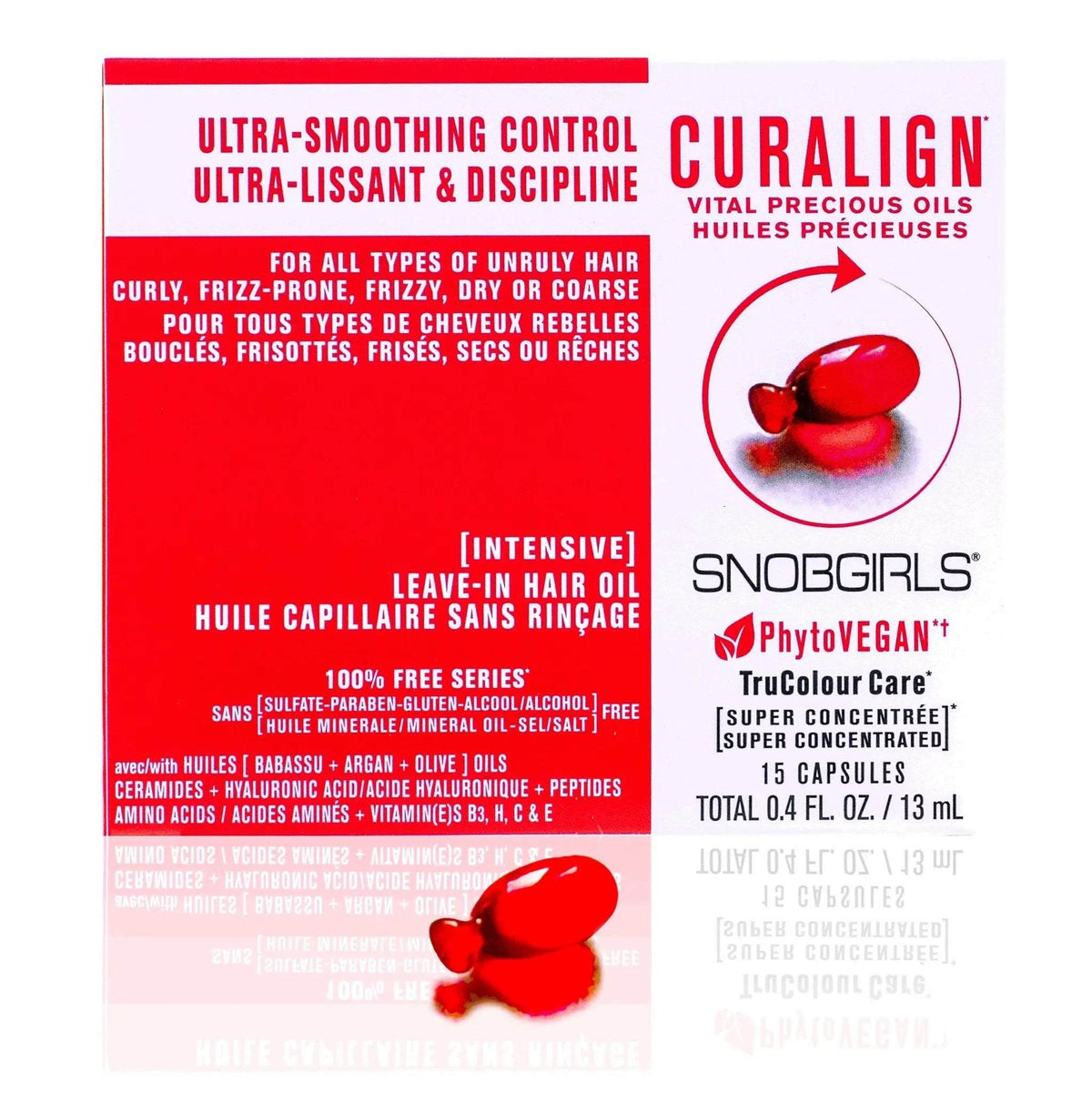 CURALIGN VITAL PRECIOUS OILS - 45 CAPSULES PhytoVEGAN Super Concentrated Intensive Leave-In Hair Oil - SNOBGIRLS.com