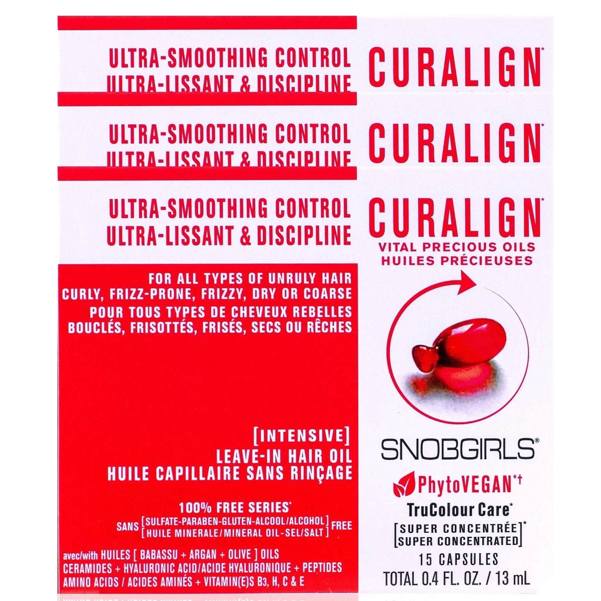 CURALIGN VITAL PRECIOUS OILS - 45 CAPSULES PhytoVEGAN Super Concentrated Intensive Leave-In Hair Oil - SNOBGIRLS.com