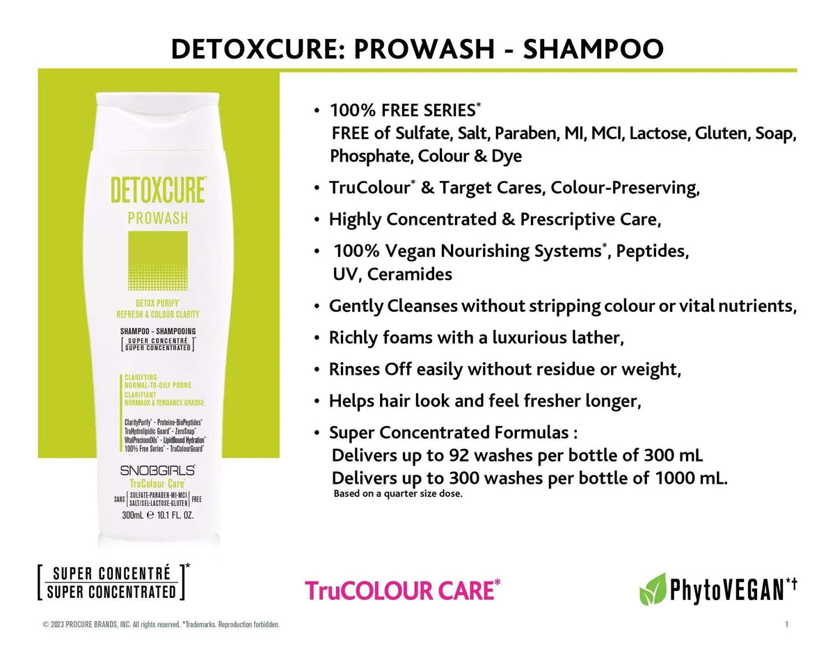 DETOXCURE Prowash (shampoo) 33.8 FL. OZ. + Pump - SNOBGIRLS.com