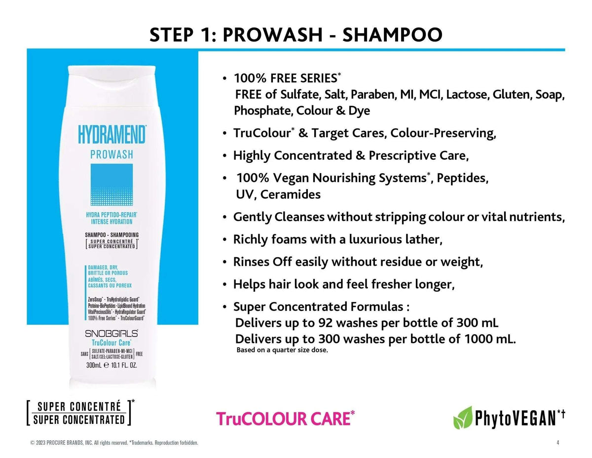 HYDRAMEND Prowash (shampoo) 33.8 FL. OZ. + Pump - SNOBGIRLS.com