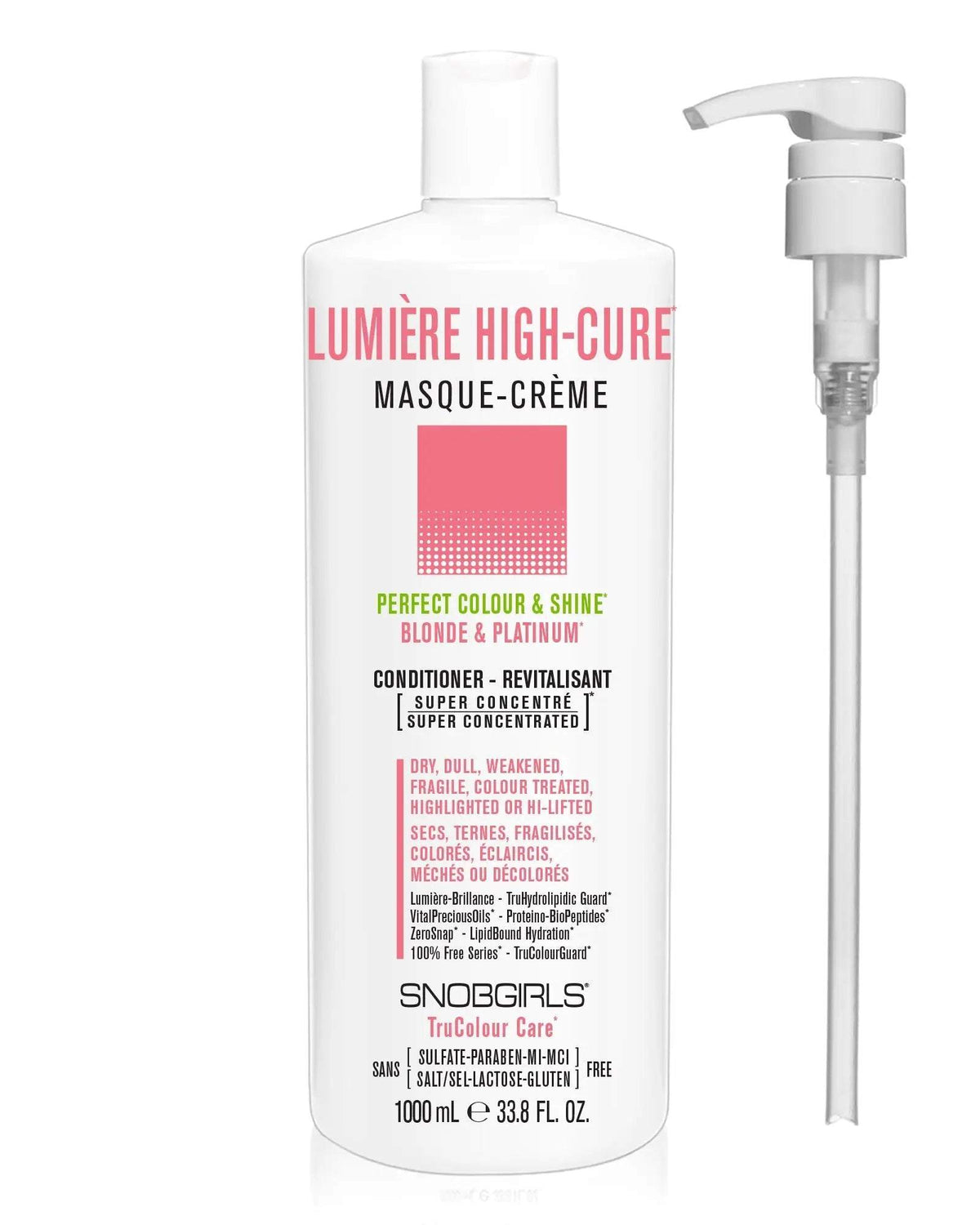 LUMIERE HIGHCURE Masque-Creme (conditioner) 33.8 FL. OZ. + Pump - SNOBGIRLS.com