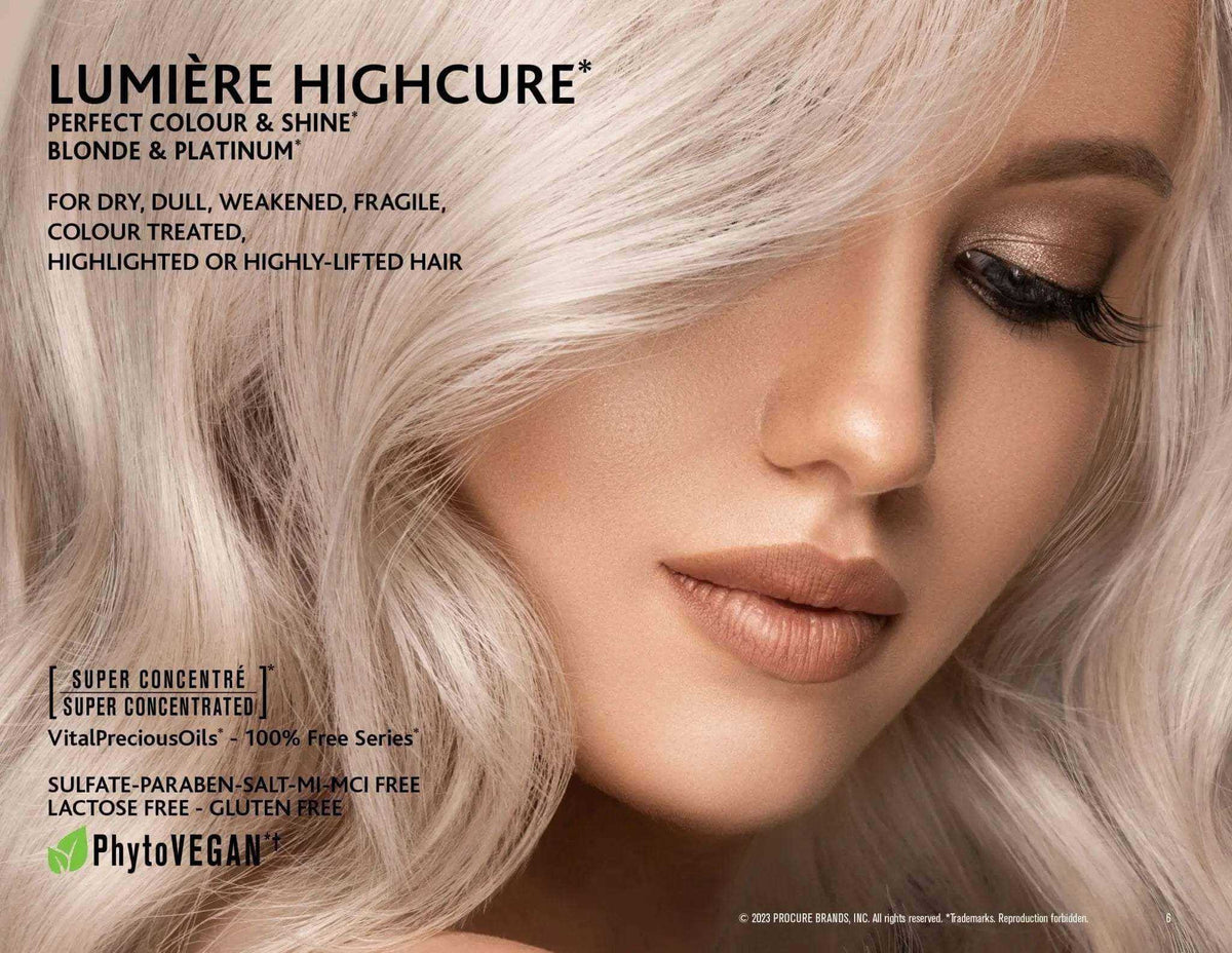 LUMIERE HIGHCURE Masque-Creme vegan hair conditioner for dry, fragile, color-treated blonde and platinum hair
