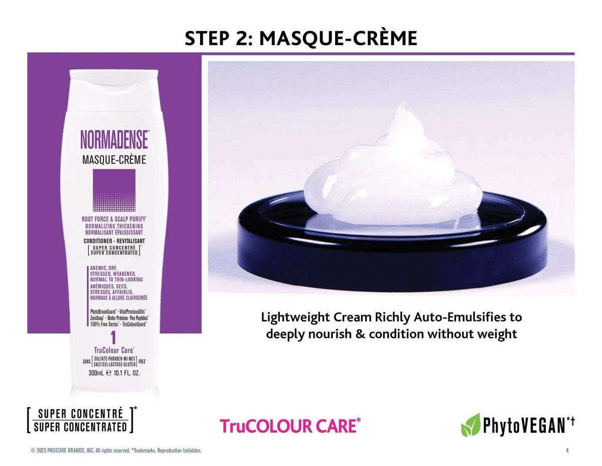 NORMADENSE 1 vegan hair conditioner lightweight cream for nourishing and thickening hair