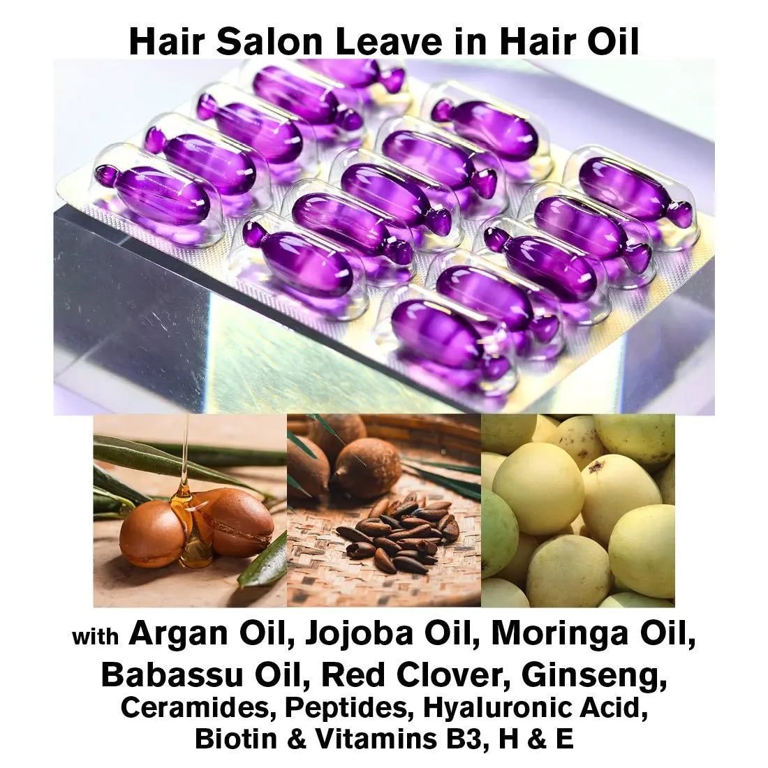 NORMADENSE Hair Oil with Argan Oil, Red Clover, Ginseng, Ceramides, Peptides, Hyaluronic Acid &amp; Biotin - SNOBGIRLS.com