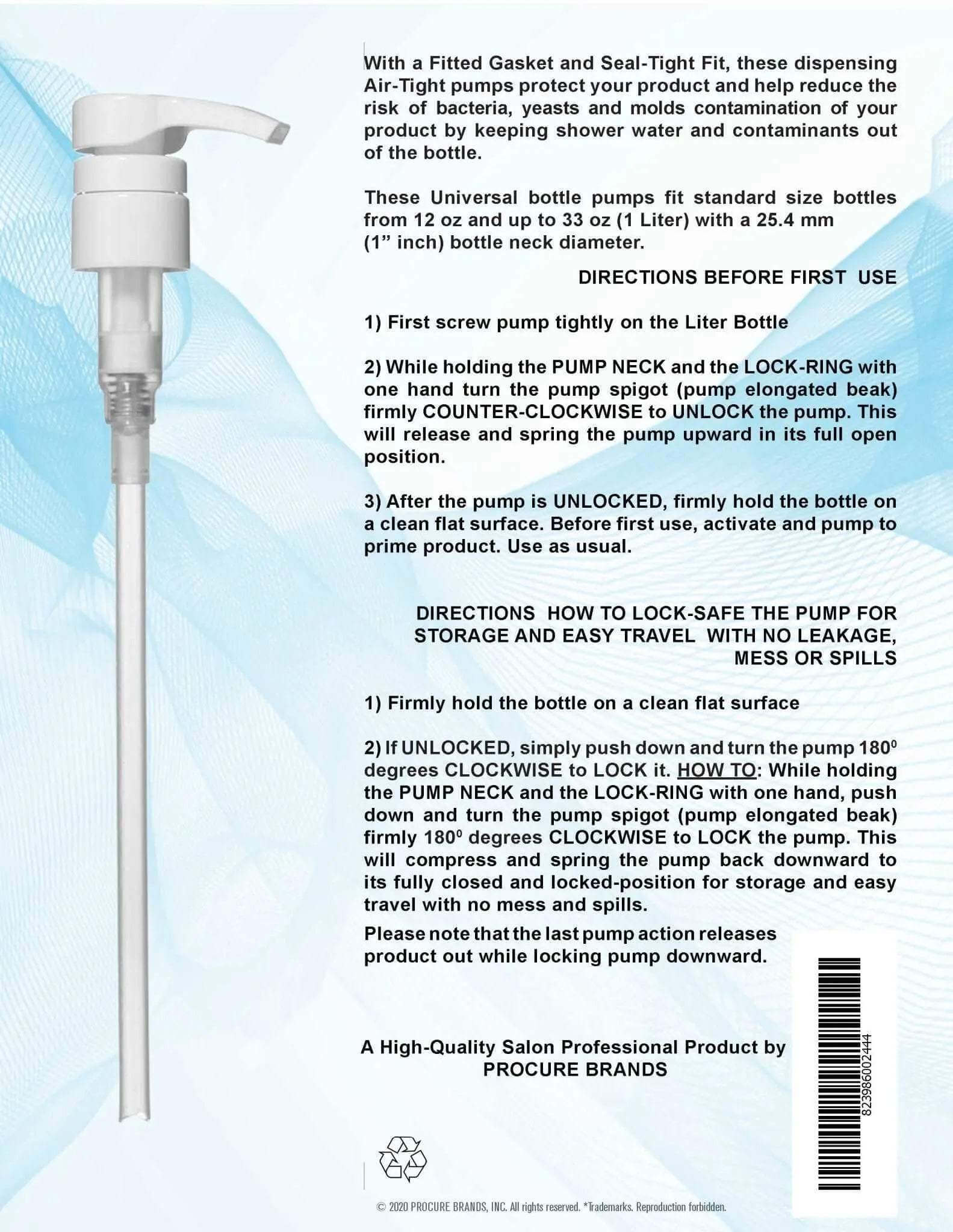 SALON PROFESSIONAL - High Quality White Dispensing Pumps - SET OF 2 PUMPS - SNOBGIRLS.com