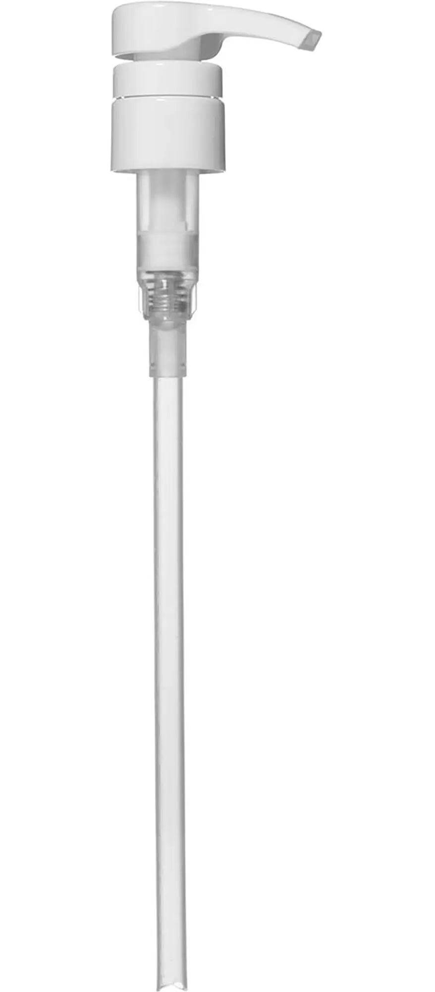 High quality white universal dispensing pump for 1-liter bottles with ergonomic design and leak-proof lock feature