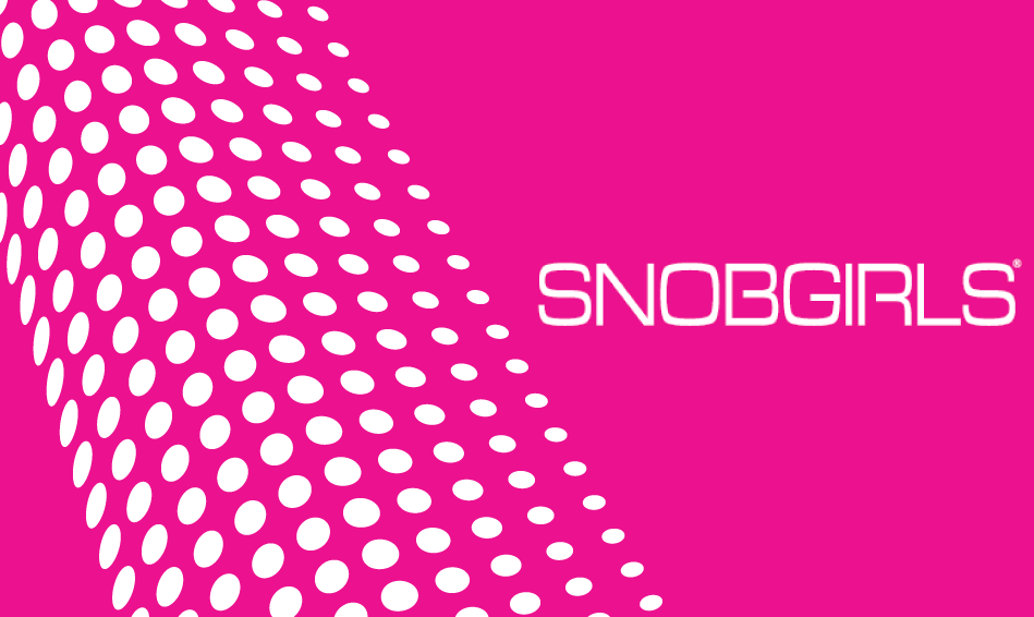 SNOBGIRLS Gift Card with pink background and white dotted pattern design