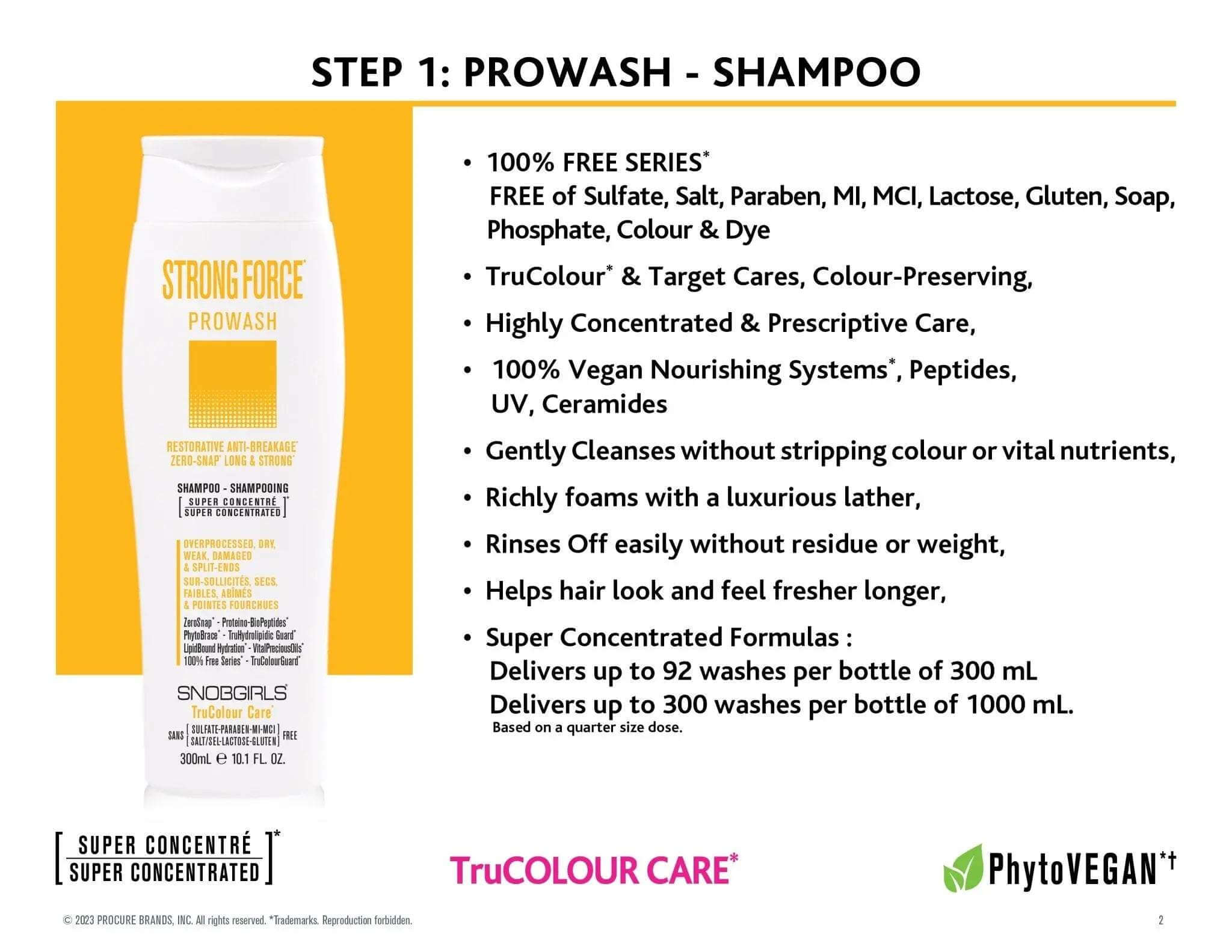 STRONGFORCE Prowash Vegan Shampoo - SNOBGIRLS.com