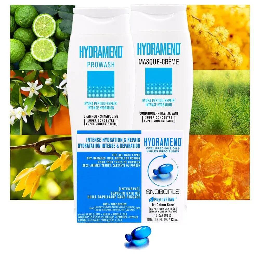 Trio HYDRAMEND Vegan Shampoo, Conditioner, Hair Oil - SNOBGIRLS.com
