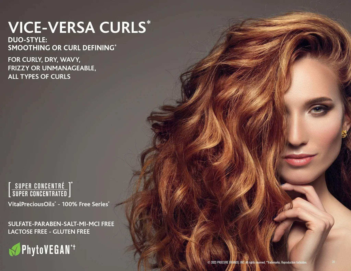 VICE-VERSA CURLS Masque-Creme vegan hair conditioner for smoothing or curl defining on curly, dry, wavy, frizzy hair